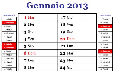 Per scaricare il PDF di "Calendario 2013 mensile olandese" clicca qui ...