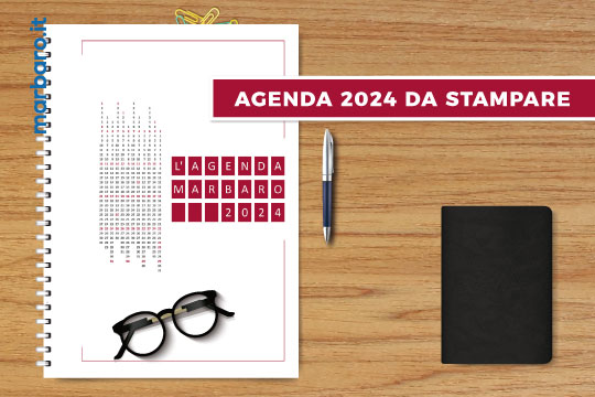 Agenda 2024 mensile in PDF stampabile, agendina 2024