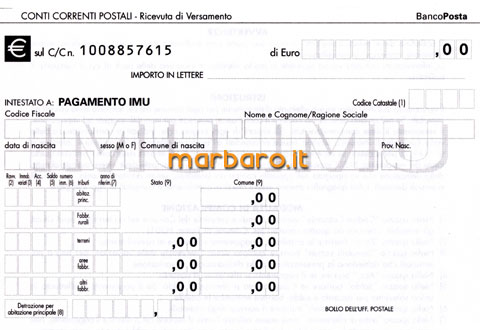 Bollettino IMU Editabile In PDF