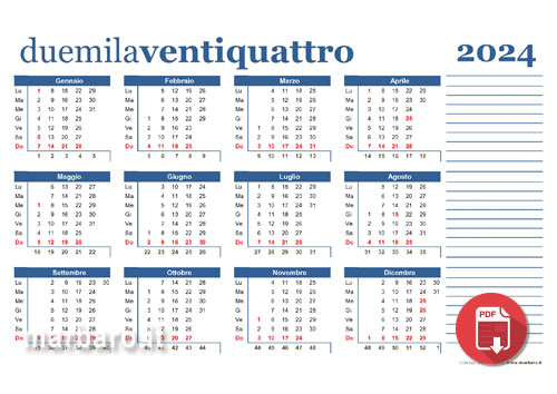 Calendari e agende stampabili Maggio 2024 A4, A3 in PDF e PNG - 7calendar