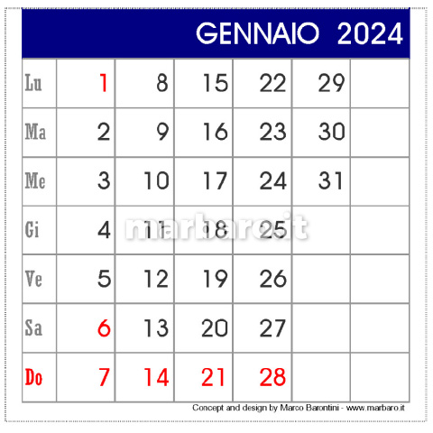 Modello di calendario da tavolo 2024 pianificatore di calendario da tavolo