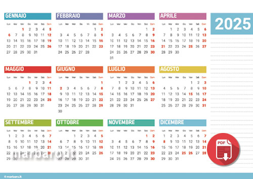 Calendario 2025 Mensile Olandese Da Stampare